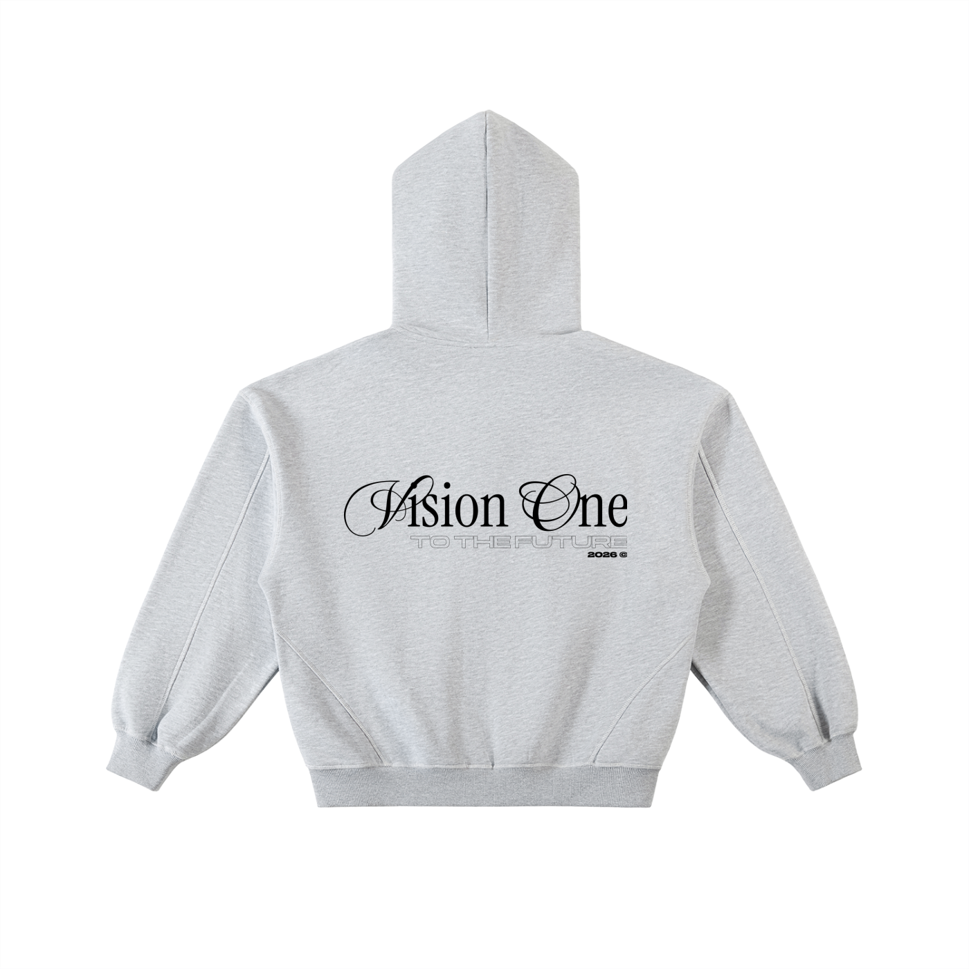 Contrast Stitch Boxy Zip Hoodie